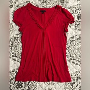 The Limited size large ruffle v-neck top